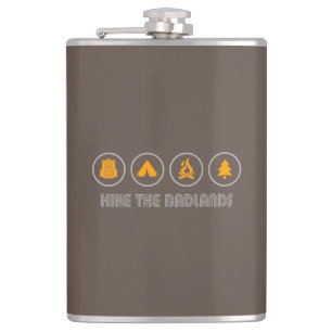 Hike The Badlands Hip Flask