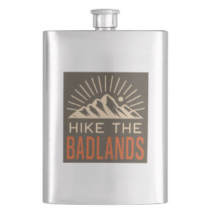 Hike The Badlands Sunburst Hip Flask