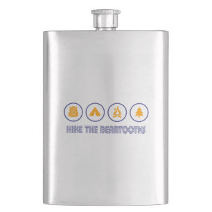 Hike The Beartooths Mountains Montana Wyoming Hip Flask