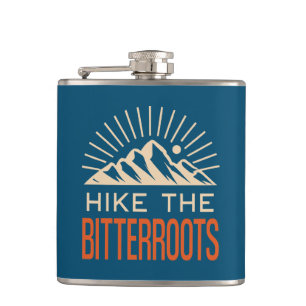 Hike The Bitterroots Idaho Montana Sunburst Hip Flask