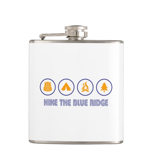 Hike The Blue Ridge Mountains Hip Flask (Front)