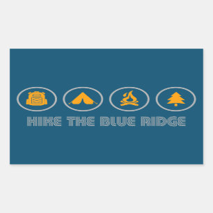 Hike The Blue Ridge Mountains Rectangular Sticker