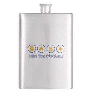 Hike The Cascades Hip Flask