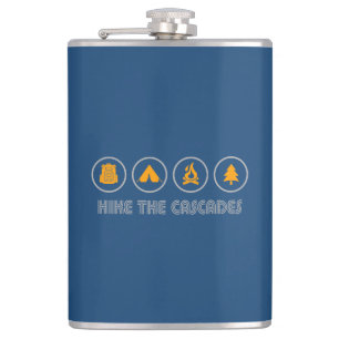 Hike The Cascades Hip Flask