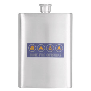 Hike The Catskills New York Hip Flask