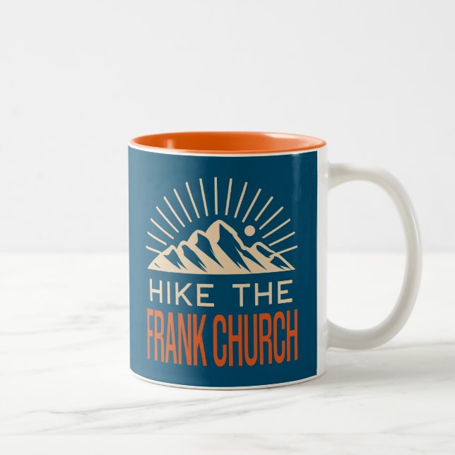 Hike The Frank Church Wilderness Idaho Sunburst Two-Tone Coffee Mug (Right)