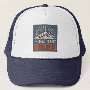 Hike The Oregon Coast Trail Sunburst Trucker Hat
