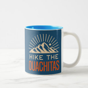 Hike The Ouachita Mountains Arkansas Sunburst Two-Tone Coffee Mug