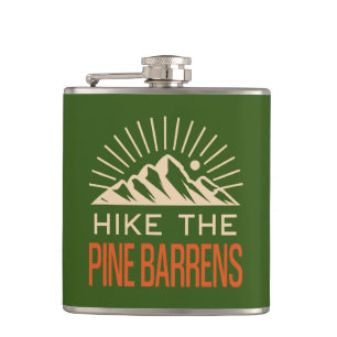 Hike The Pine Barrens New Jersey Sunburst Hip Flask
