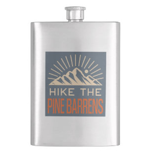 Hike The Pine Barrens New Jersey Sunburst Hip Flask