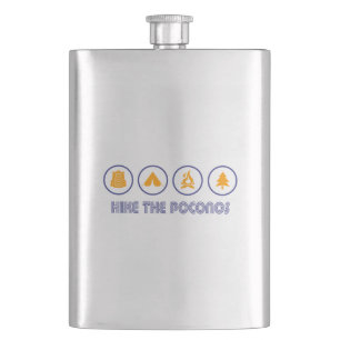 Hike The Poconos Hip Flask