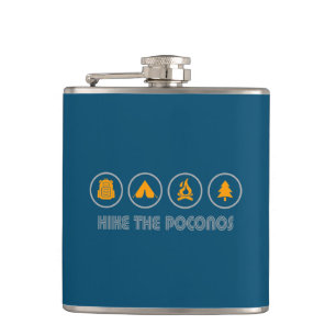 Hike The Poconos Hip Flask