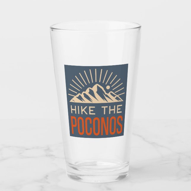 Hike The Poconos Sunburst Glass (Front)