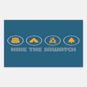 Hike The Sawatch Range Colorado Rectangular Sticker