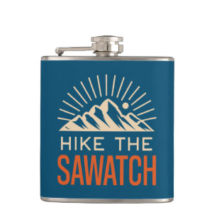 Hike The Sawatch Range Sunburst Hip Flask