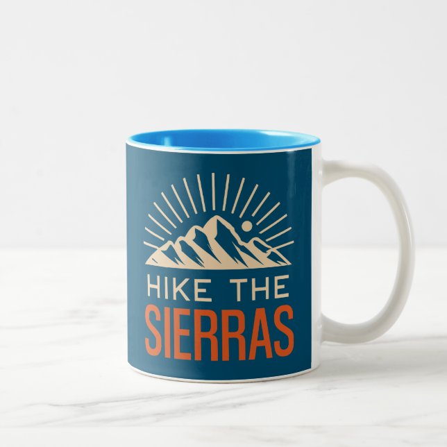 Hike The Sierras California Sunburst Two-Tone Coffee Mug (Right)