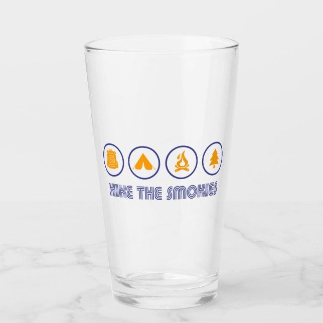 Hike The Smokies Glass (Front)