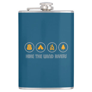 Hike The Wind River Mountain Range Hip Flask