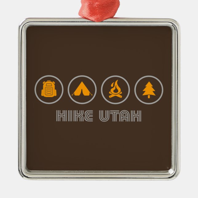 Hike Utah Metal Ornament (Front)
