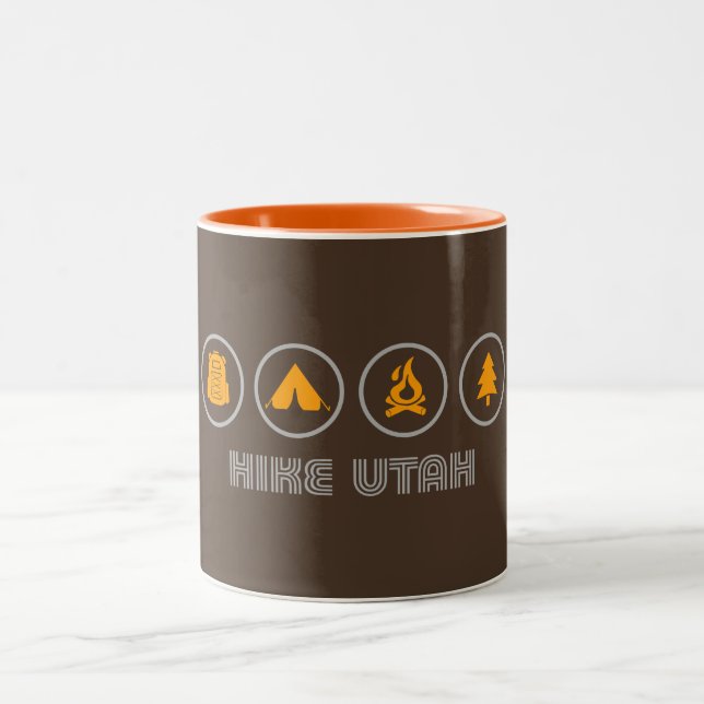 Hike Utah Two-Tone Coffee Mug (Center)