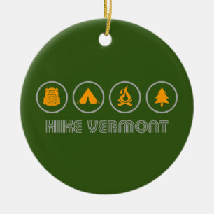 Hike Vermont Ceramic Ornament