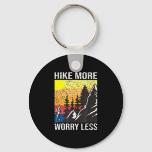 Hike vintage hiking more worry less for hiking key ring
