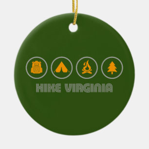 Hike Virginia Ceramic Ornament