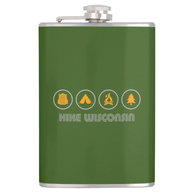 Hike Wisconsin Hip Flask (Front)