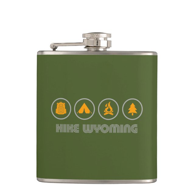 Hike Wyoming Hip Flask (Front)