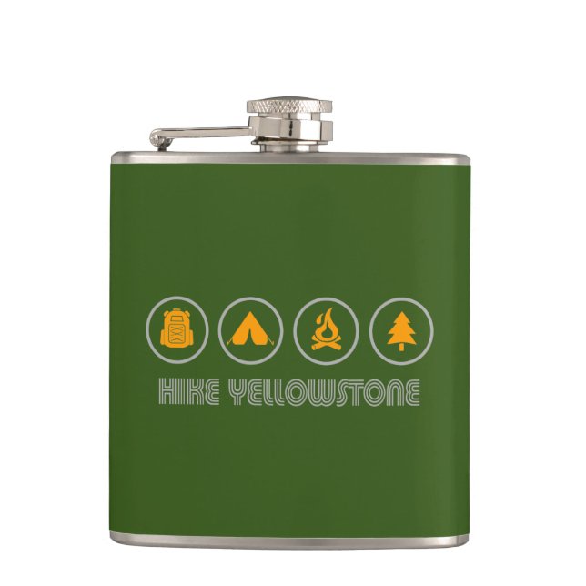 Hike Yellowstone Hip Flask (Front)
