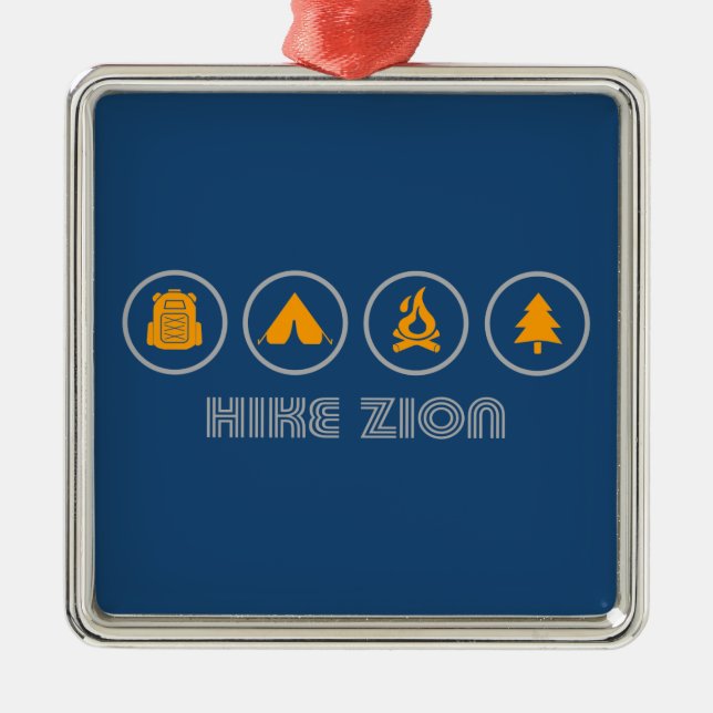 Hike Zion National Park Metal Ornament (Front)