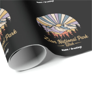 Hike Zion National Park Utah Explore Scenic Trails Wrapping Paper