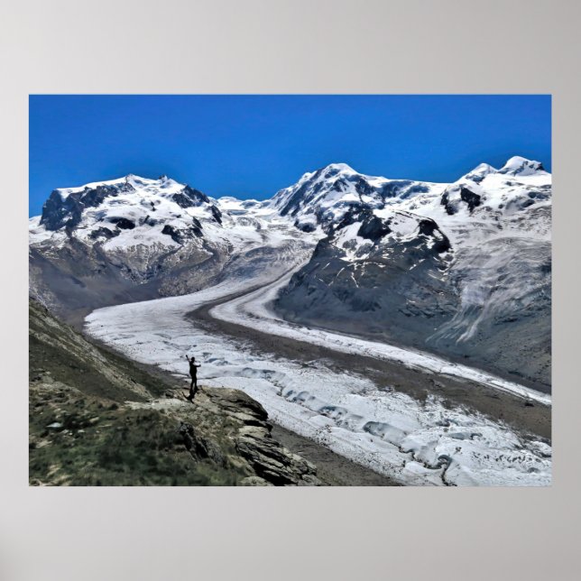 Hiker and the Gornergrat Poster (Front)