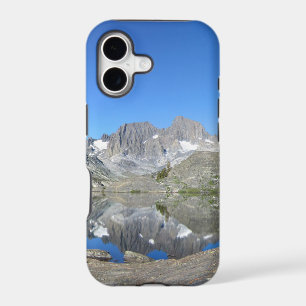 Hiker by Garnet Lake Banner Peak - John Muir Trail