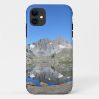 Hiker by Garnet Lake Banner Peak - John Muir Trail