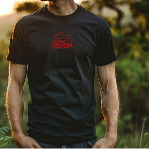 Hiker camping humor black red T-Shirt