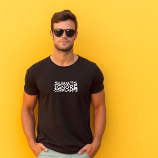 Hiker camping humor black T-Shirt