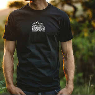 Hiker camping humor black white T-Shirt