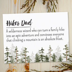 Hiker Dad Editable Definition Quote Fathers Day Postcard