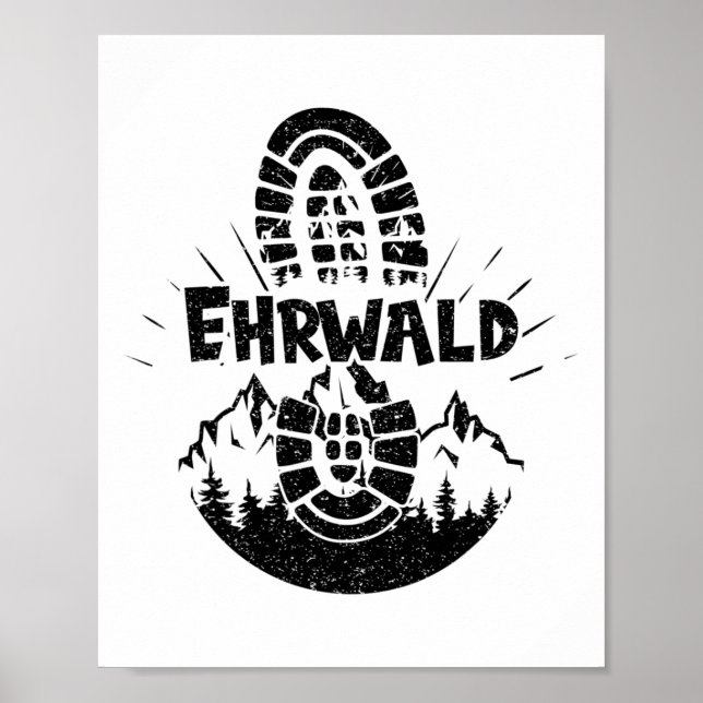 Hiker Ehrwald Tyrol Austria Vacation  Poster (Front)