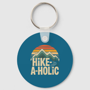 Hiker Hiking Retro Vintage Hike-a-holic  Key Ring