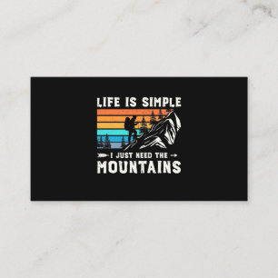 Hiker I Just Need The Mountains Business Card