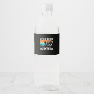 Hiker I Just Need The Mountains Water Bottle Label