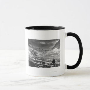 Hiker in the Aconcagua Valley in Chilli Photograp Mug