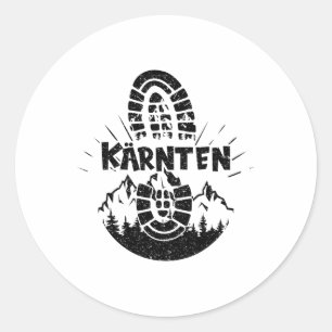 Hiker Kärnten Kärnten Austria Vacation Classic Round Sticker