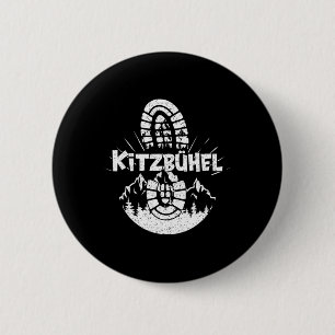 Hiker Kitzbühel Tyrol Austria Vacation  6 Cm Round Badge