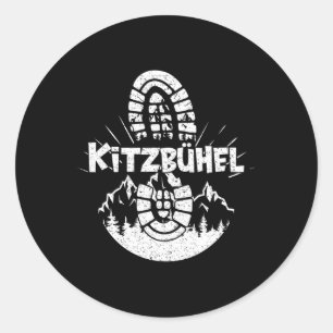 Hiker Kitzbühel Tyrol Austria Vacation Classic Round Sticker