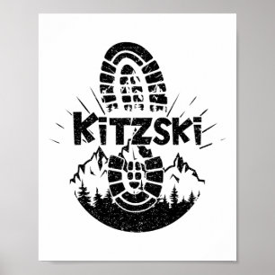 Hiker Kitzski Tyrol Austria Vacation Poster