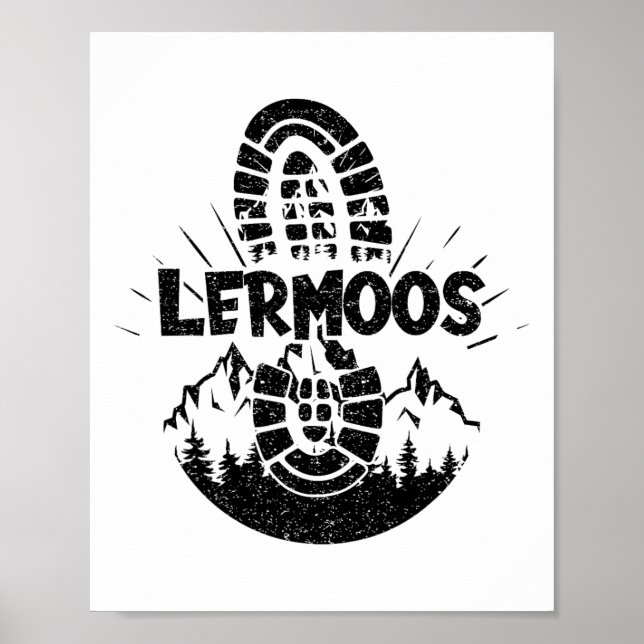 Hiker Lermoos Tyrol Austria Vacation  Poster (Front)