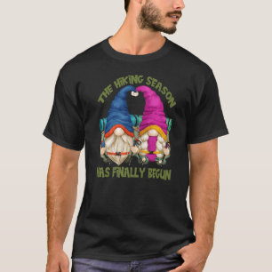 Hiker Life Camping Couple With Garden Gnomes Hikin T-Shirt